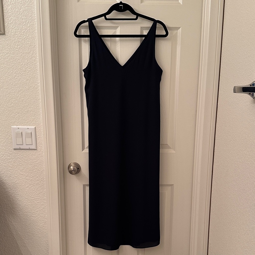 Babaton Elegant Dark Navy Midi Dress